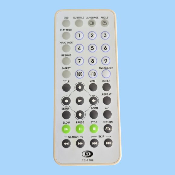 Durabrand RC-1700 Portable DVD Player Remote Control Infrared Tested - Picture 1 of 7